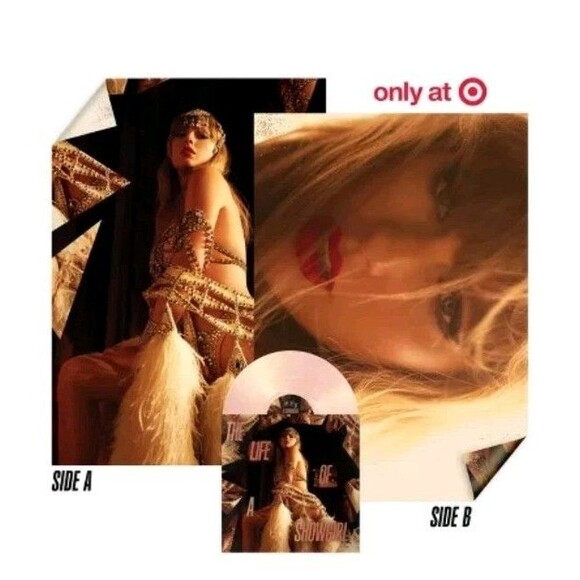 Taylor Swift Life of A Showgirl The Crowd Is Your King Vinyl Pink Shimmer Poster - Picture 4 of 4